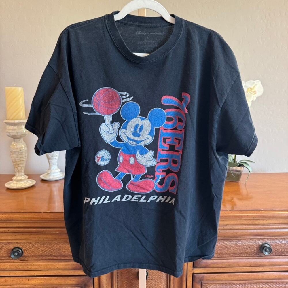 Disney x Junk Food Philadelphia 76ers Mickey Mouse Tee Size L